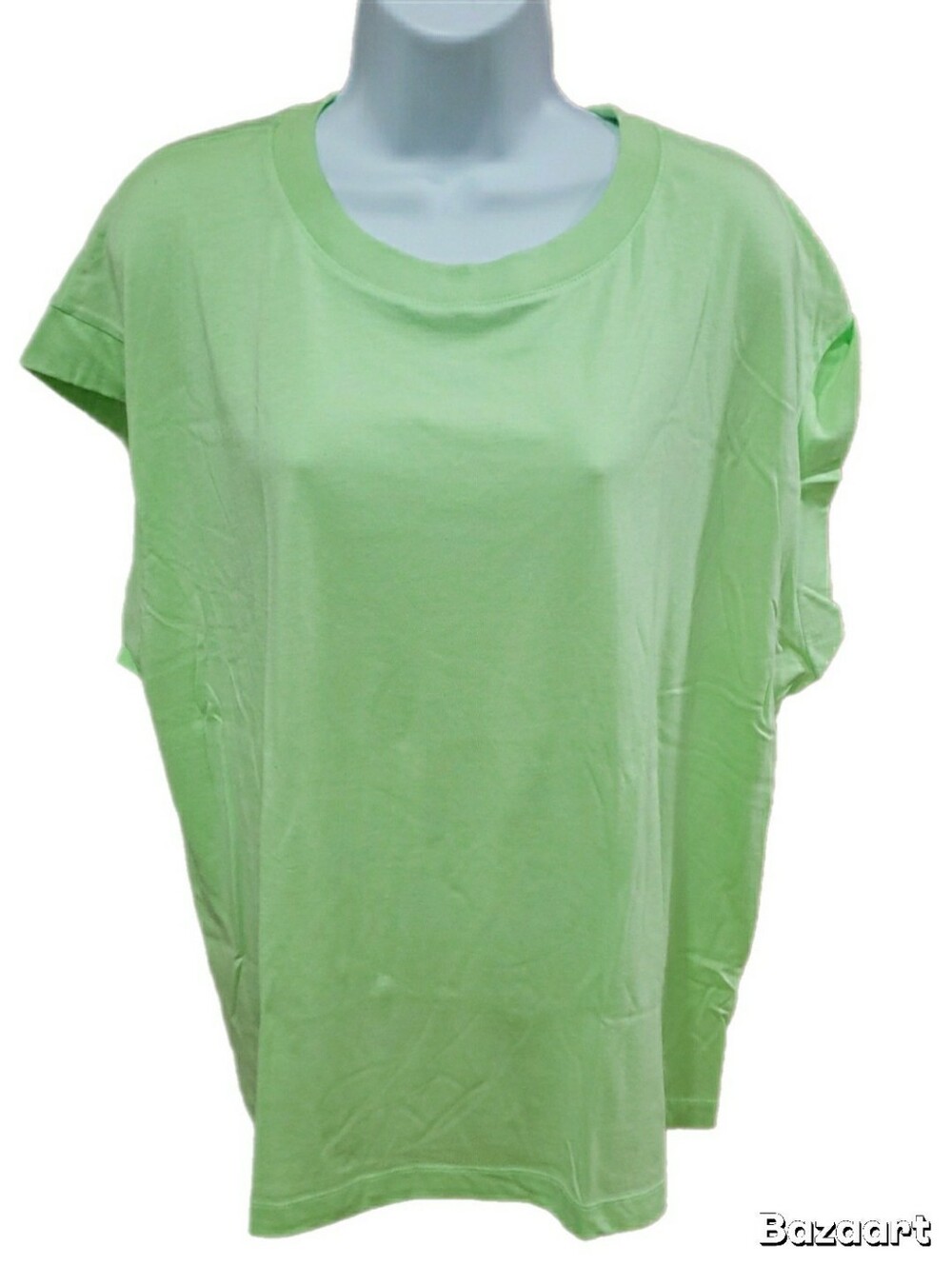 a new day Women's Lightweight Crewneck Top - Lime Green, 2X